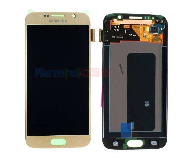 obvious Must exotic Inlocuire Display cu touchscreen Samsung SM-G920f Galaxy S6 gold OEM  Original | RemoGSM