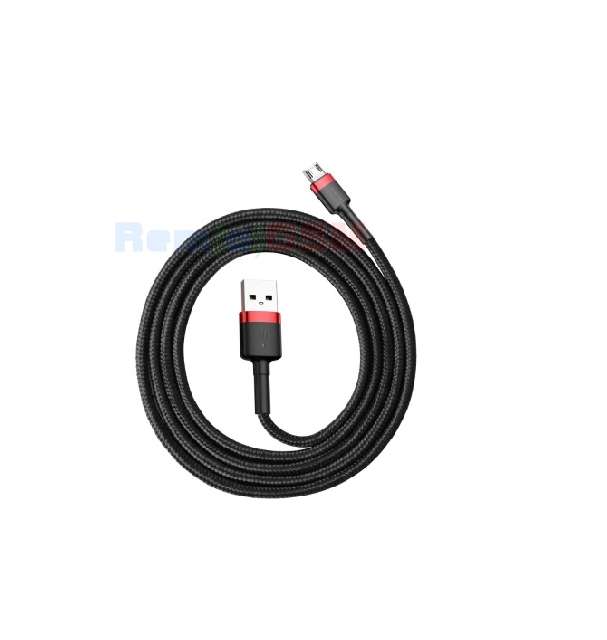 cablu date incarcare baseus cafule cable usb for micro 24a 1m red + black