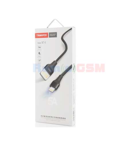 cablu date incarcare iphone tranyoo x7 lightning cable fast charging 1m 25a