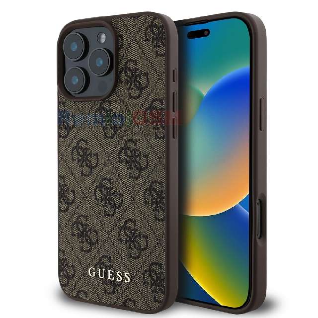 husa iphone 16 pro max guess hardcase 4g classicguhcp16xg4gfbr brown