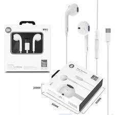 casti stereo earphones type-c with microphone 12m - white