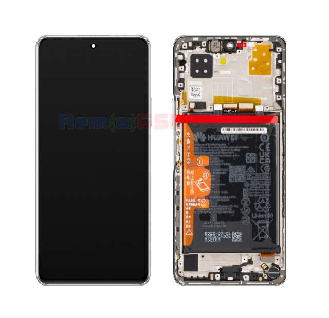 display cu touchscreen si rama huawei nova 9 se jln-lx1 jln-lx3 pearl white 02354uwa hb426493efw