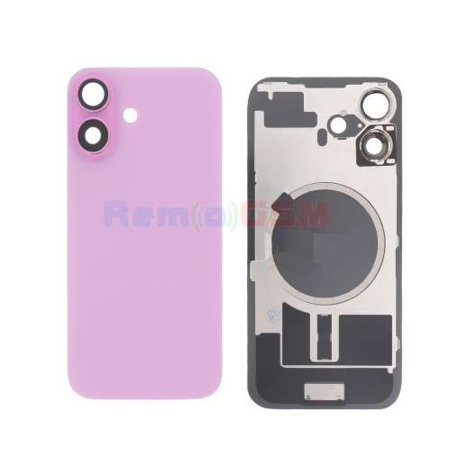 inlocuire capac sticla spate iphone 16 pink