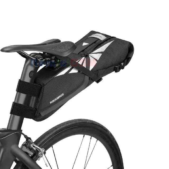 geanta bicicleta rockbros storage bag c38 quick mount system reflective marks 8l