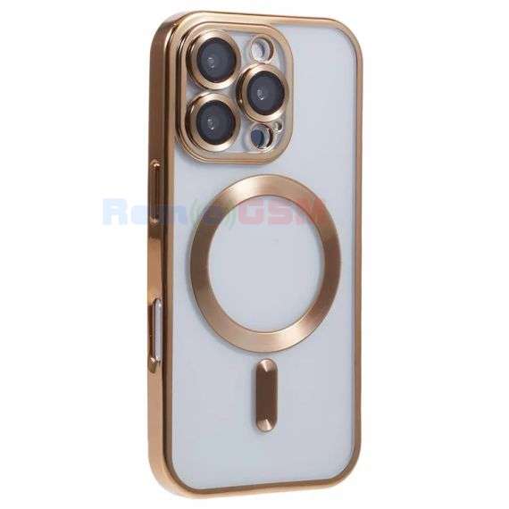 husa magsafe electroedge gold clear iphone 16 pro max a3296 a3084 a3295 a3297