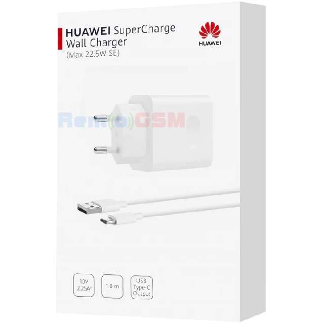 incarcator huawei supercharge hw-100225e00 225w + cable usb to type c ap51 white