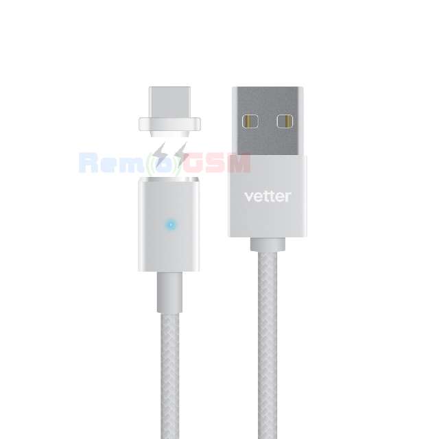 cablu de date incarcare vetter magnetic type-c cable silver