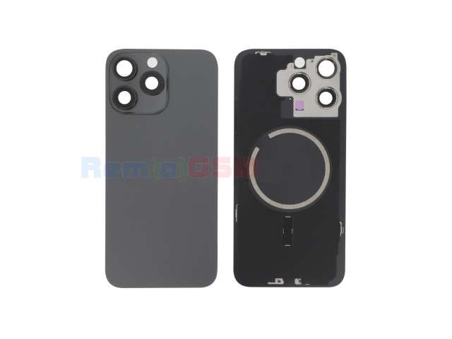 capac sticla spate iphone 15 pro black titanium a2848 a3101 a3102 a3104