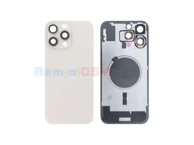 inlocuire capac sticla spate iphone 16 pro desert titanium