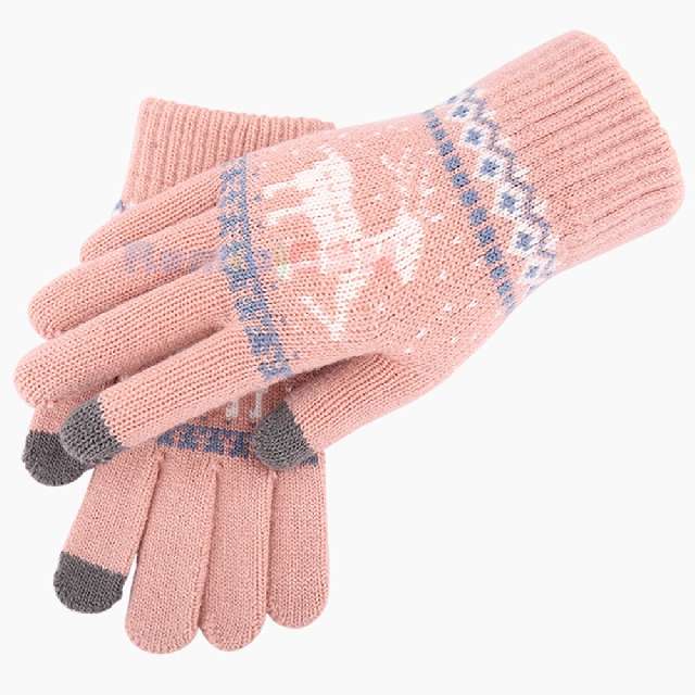 manusi telefon ski touchscreen gloves st0002 dark pink