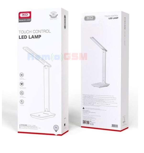 mini lampa birou reincarcabila conectare usb led eye protect suport telefon 1200mah xo-oz05 white