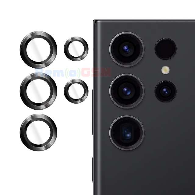 protectie geam camere samsung galaxy s24 ultra sm-s928 individual camera lens protector black