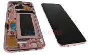 inlocuire display cu touchscreen si rama samsung galaxy s8 g950f pink roz oem gh97-20457e
