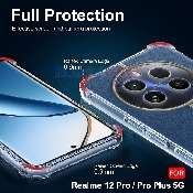 husa realme 12 pro 12 pro+  techsuit shockproof clear silicone  rmx3842 rmx3840