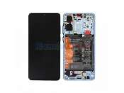 display touchscreen cu rama huawei p30 oem 02354hmf 02354kub pearl white service pack