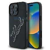 husa iphone 16 pro max karl lagerfeld 3d designklhcp16x3drksdlk rubber signature