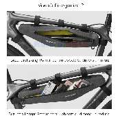 geanta bicicleta rockbros storage bag as-052 front frame waterproof quick mount system 15l