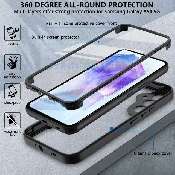 husa colorverse 360 series + screen protector samsung galaxy a55 5g sm-a556 blue