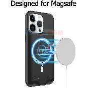 husa iphone 15 cu acumulator 7000mah magsafe  black