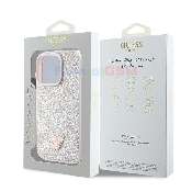 husa iphone 16 pro max guess leather 4g triangle strass pink guhcp16xp4tdpp
