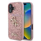 husa iphone 16 guess glitter fixed big 4gguhcp16shg4sgp pink