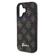 husa iphone 16 guess peony script magsafe black guhmp16spgpysk