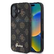 husa iphone 16 guess peony script magsafe black guhmp16spgpysk