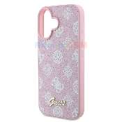 husa iphone 16 guess peony script magsafe guhmp16spgpysp pink