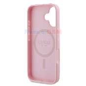 husa iphone 16 guess peony script magsafe guhmp16spgpysp pink