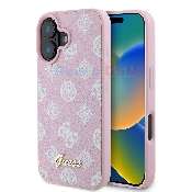 husa iphone 16 guess peony script magsafe guhmp16spgpysp pink