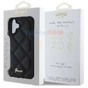husa iphone 16 plus  guess quilted metal logo guhcp16mpsqsqsk black