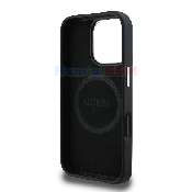 husa iphone 16 pro guess grained triangle magsafe guhmp16lpgtspsk black