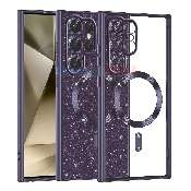 husa luxury glitter magsafe samsung galaxy s22 ultra 5g deep purple sm-g998b