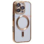 husa magsafe electroedge gold clear iphone 16 pro max a3296 a3084 a3295 a3297