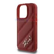 husa iphone 16 pro max karl lagerfeld diagonal quilted scriptklhcp16xpqdsmgr red