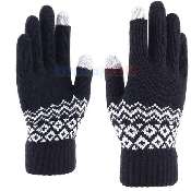 manusi telefon touchscreen knitting gloves st0003 black