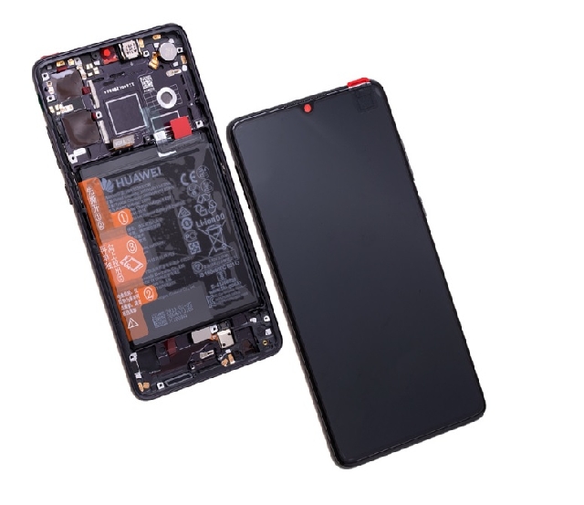 Display cu touchscreen, rama si acumulator Huawei P30, Black, OEM RemoGSM