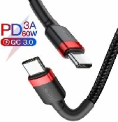 cablu date incarcator baseus cafule type-c pd20 60w flash charging 1m red