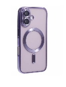 husa magsafe electroedge purple clear iphone 16 plus  a3290 a3082 a3289 a3291