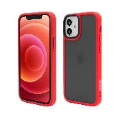 husa vetter iphone 12 mini clip-on hybrid shockproof soft edge and rigid matte back cover red
