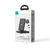 incarcator wireless charging station 4in1 joyroom jr-wqs01 foldable telefon casti ceas type-c version  black