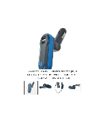 modulator fm auto bluetooth handsfree player mp3 usb si microsd telecomanda incarcare usb aux jack 35mm negru cu albastru