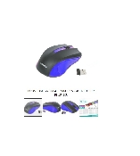 mouse omega om-419 wireless 24ghz 1000dpi blue usb